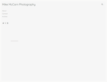 Tablet Screenshot of mikemccarnphotography.com
